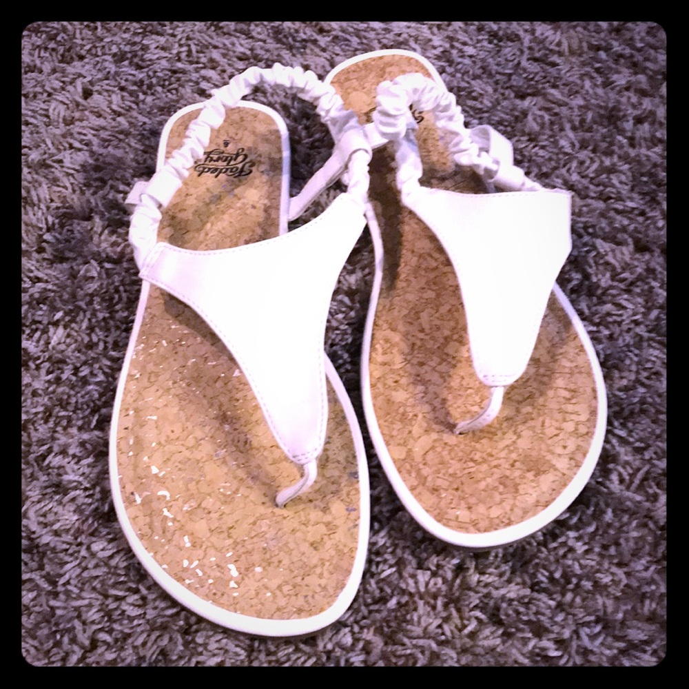 White sandals